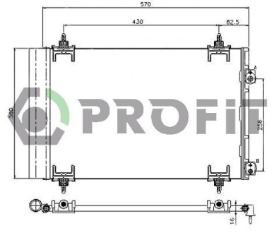 Конденсер кондиціонера PROFIT PR 1913C1