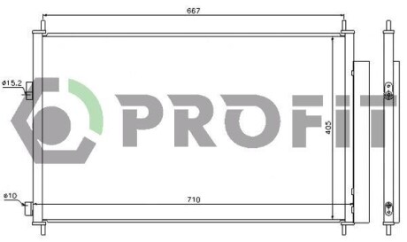 Конденсер кондиціонера PROFIT PR 2023C1