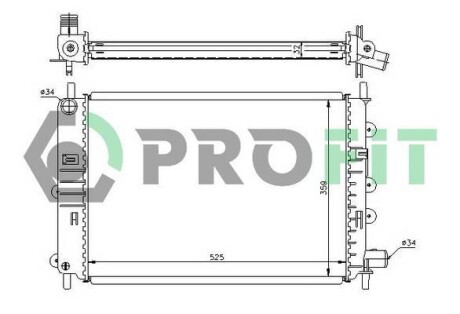 Радіатор охолоджування PROFIT PR 2530A1
