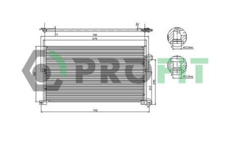 Конденсер кондиціонера PROFIT PR 2541C1