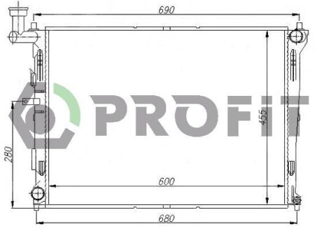 Радіатор охолоджування PROFIT PR 2910A1