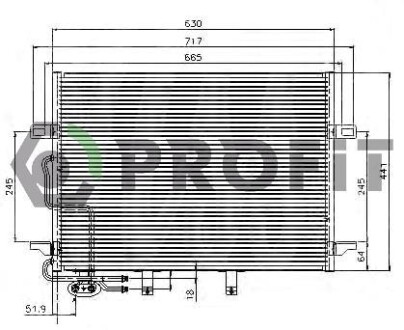 Конденсер кондиціонера PROFIT PR 3510C3