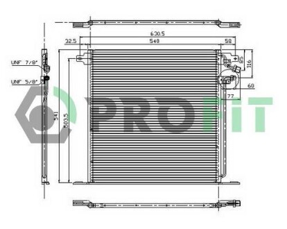 Конденсер кондиціонера PROFIT PR 3560C1