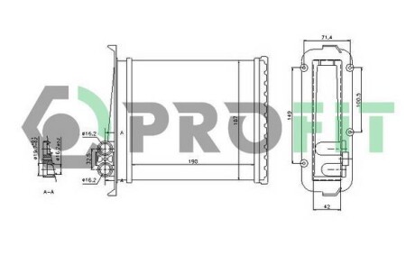 Радіатор пічки PROFIT PR 4525A1