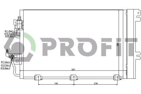 Конденсер кондиціонера PROFIT PR 5052C1
