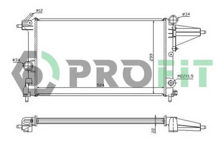 Радіатор охолоджування PROFIT PR 5076A1