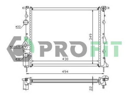 Радіатор охолоджування PROFIT PR 6042A1