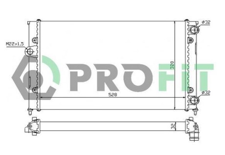 Радіатор охолоджування PROFIT PR 9522A2