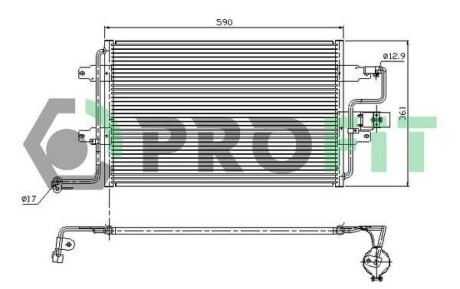 Конденсер кондиціонера PROFIT PR 9545C1
