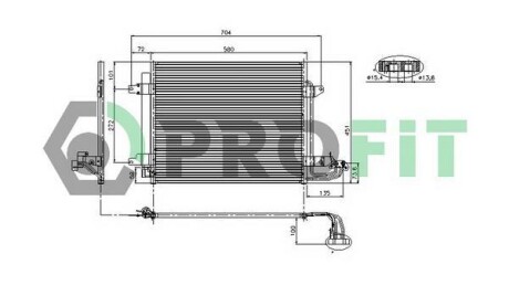 Конденсер кондиціонера PROFIT PR 9570C1