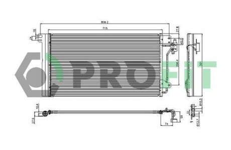 Конденсер кондиціонера PROFIT PR 9572C1
