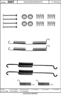 Монтажний набір дискових колодок QUICK BRAKE 1050687