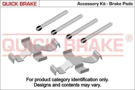 Монтажний набір дискових колодок QUICK BRAKE 1091039 (фото 1)