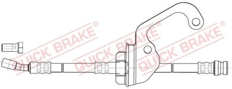 Шланг гальмівний QUICK BRAKE 50839X