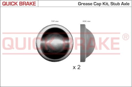 Пилозахисні ковпачки для ступиці QUICK BRAKE 9829K (фото 1)