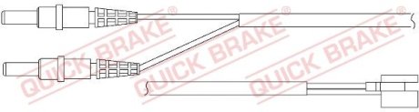 Датчик зносу гальмівних колодок(дискових) QUICK BRAKE WS0170A (фото 1)