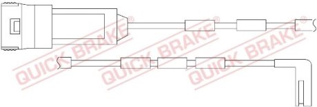 Датчик зносу гальмівних колодок(дискових) QUICK BRAKE WS0193A (фото 1)