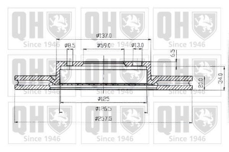 Тормозной диск QUINTON HAZELL BDC3593