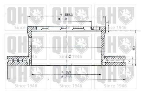 Тормозной диск QUINTON HAZELL BDC4543