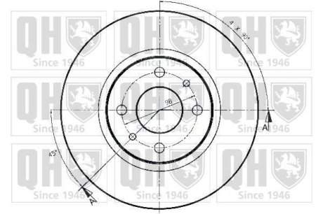 Тормозной диск QUINTON HAZELL BDC4674