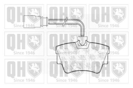 Комплект тормозных колодок, дисковый механизм QUINTON HAZELL BP1050 (фото 1)