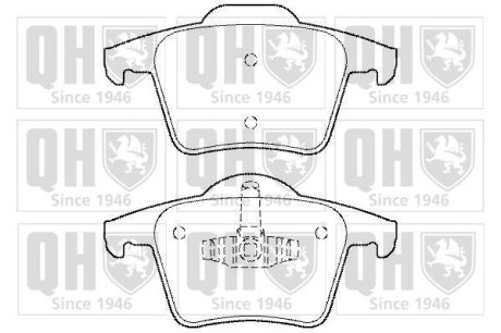 Комплект тормозных колодок, дисковый механизм QUINTON HAZELL BP1471