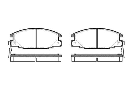 Гальмівні колодки, дискове гальмо (набір) REMSA 023804