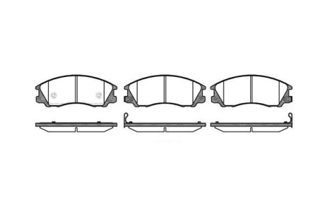 К-кт перед. гальм. колодок Hyundai Terracan 2.5TDIC 01-/H-1 01- REMSA 077132