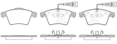 Колодка гальм. диск. VW TOUAREG передн. REMSA 104522