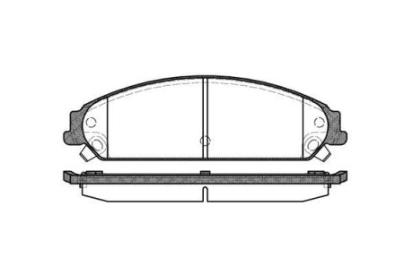 Гальмівні колодки дискові перед. Chrysler 300C 05-13 Dodge Caliber SRT4 08-09 REMSA 112808 (фото 1)