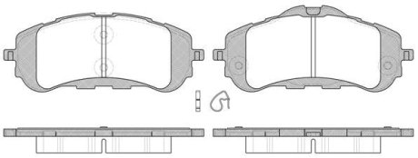 Гальмівні колодки дискові перед. Peugeot 308 II 1.2-2.0D 2013- REMSA 155900