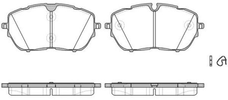 PEUGEOT Колодки гальмівні передні 308 II 2.0 GT BlueHDi 180 14-21, 508 II 2.0 BlueHDI 160 18- REMSA 1654.00