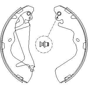 HYUNDAI Комплект гальмівних колодок GALLOPER II (JK-01) 2.5 TD 98-03, H-1 / STAREX (A1) 2.4 03-04 REMSA 4215.00