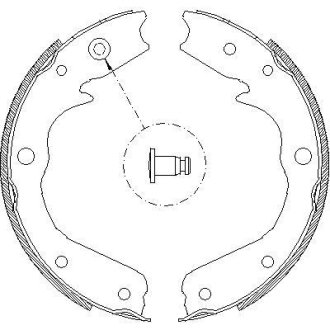 Комплект тормозных колодок, стояночная тормозная система REMSA 4709.00
