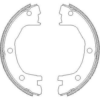 Комплект тормозных колодок, стояночная тормозная система REMSA 4712.00