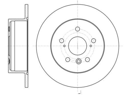 Диск гальмівний зад. Toyota Camry 2.4 VVTi 06-11 REMSA 6132700