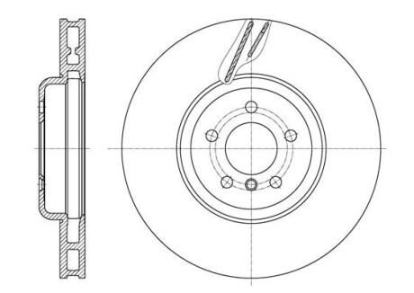 BMW Диск гальмівний передній лів. 5/F10, 7/F02 REMSA 61598.10