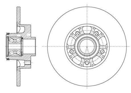 Brake disk with bearing REMSA 6162620