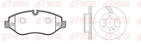 Комплект тормозов, дисковый тормозной механизм REMSA 8124500