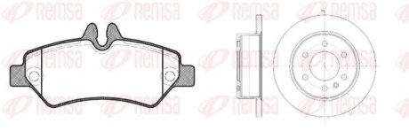 Комплект: 2 диска(RE6103500)+ колодки(RE 124600-AF) REMSA 8124600