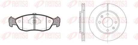 PEUGEOT К-кт гальм. колодки + диски 106 II (1A_, 1C_) 1.1 i 97-01, CITROEN SAXO (S0, S1) 1.5 D 96-03 REMSA 8461.02