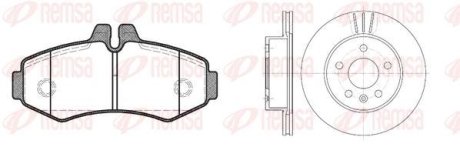 Комплект: 2 диска+ 4 колодки гальмівних REMSA 870100 (фото 1)