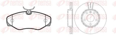 Комплект: 2 диска+ 4 колодки гальмівних REMSA 883400