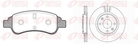 Комплект тормозов, дисковый тормозной механизм REMSA 884002