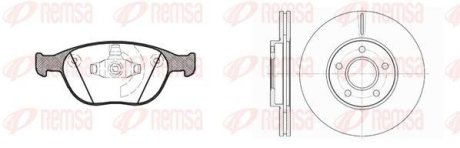 Комплект: 2 диска+ 4 колодки гальмівних REMSA 898400