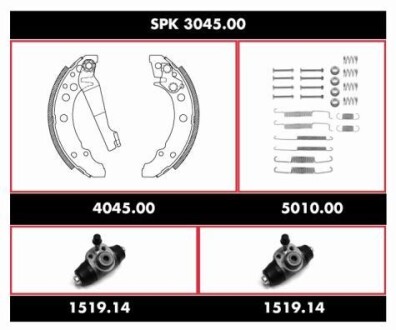 Комплект тормозных колодок REMSA SPK304500