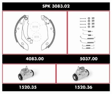 Комплект тормозных колодок REMSA SPK308302