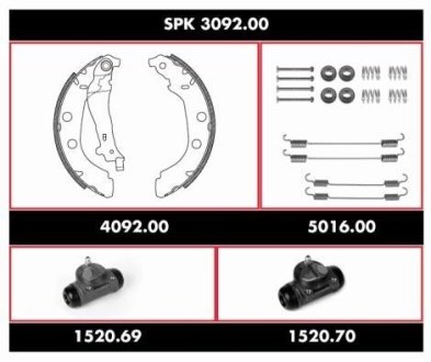 Комплект тормозных колодок REMSA SPK309200