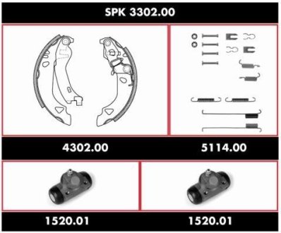 Комплект тормозных колодок REMSA SPK330200