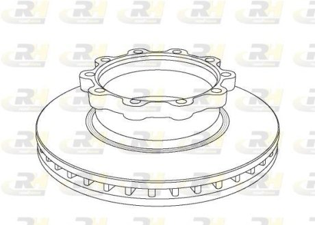 Диск тормозной SCANIA 4 series, 429*45*131 ROADHOUSE 104720